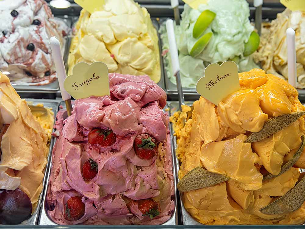Shiny gelato means melting gelato, this means the structure is compromised