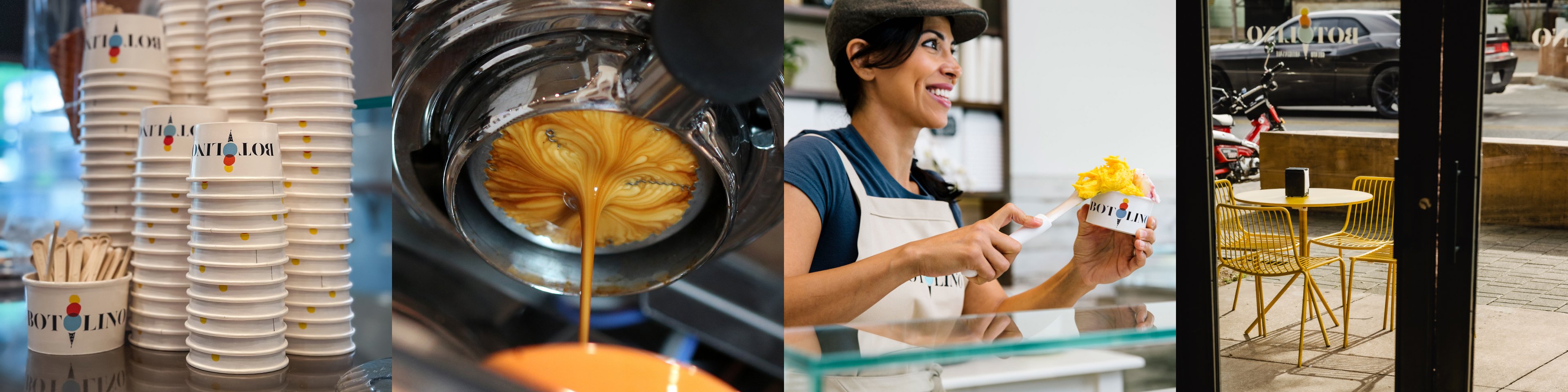 A glimpse into Botolino — from the gelato machine to the hands that serve it