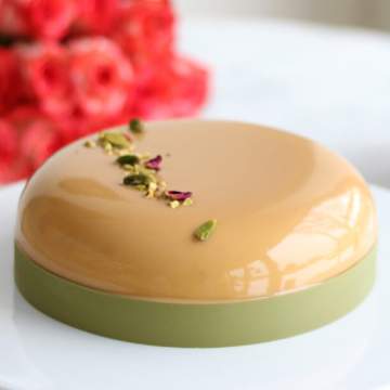 Discover 7 Best Botolino Cakes in Dallas Pistachio Cake - Sponge cake with rose infusion with salted caramel gelato